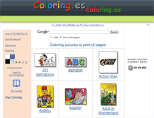 Tablet Screenshot of coloring.es